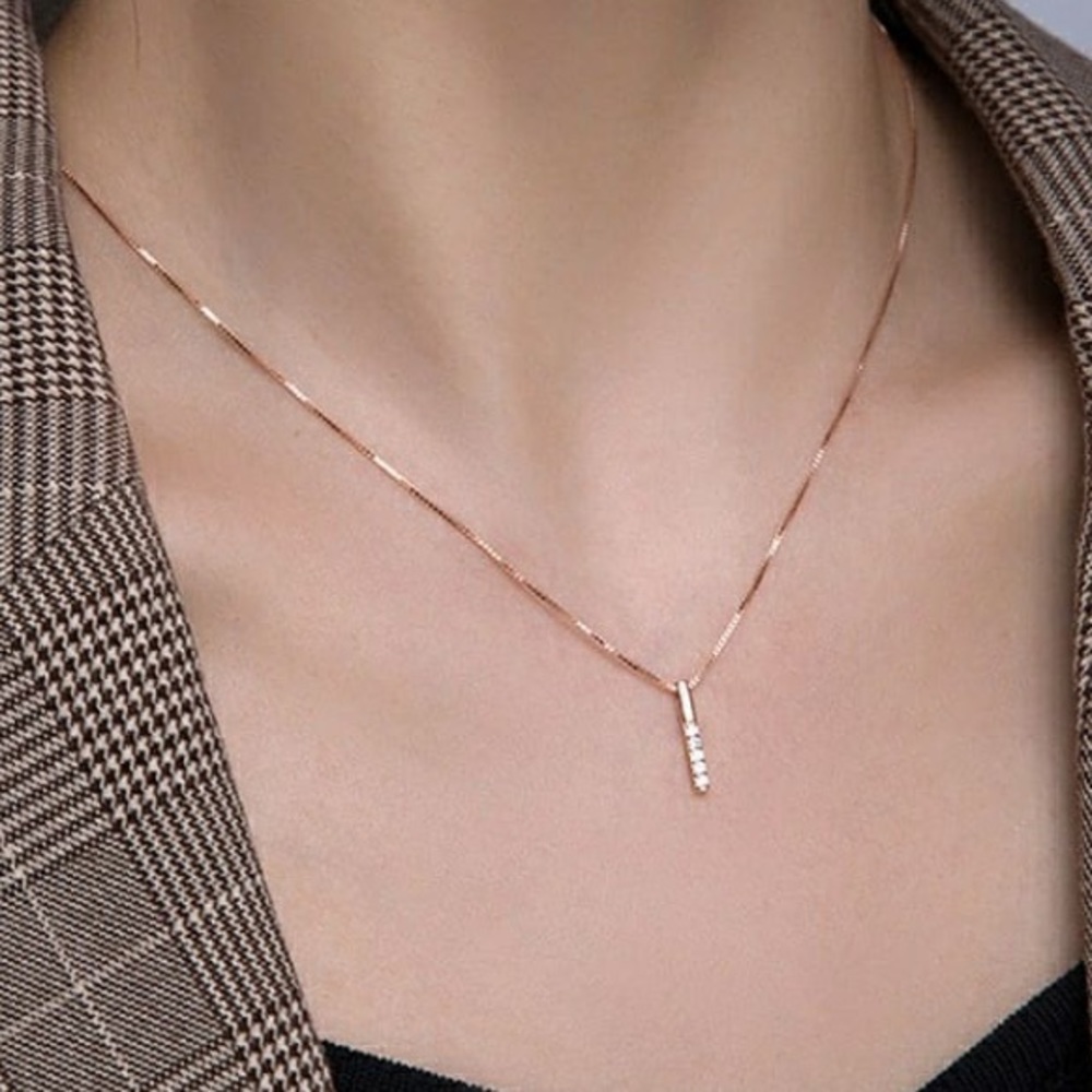 💫Insta crystal bar necklace - Picture 1 of 6